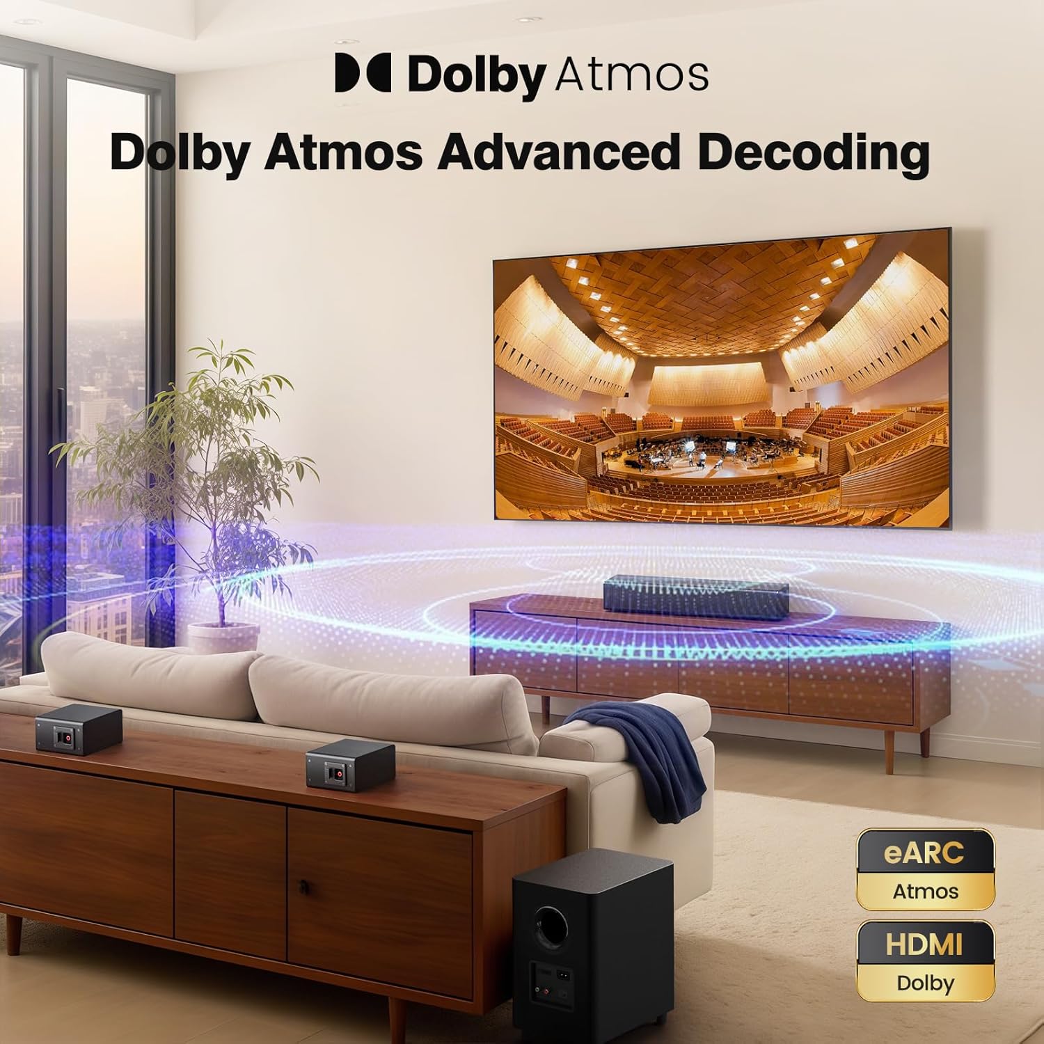 Miroir 5.1 Sound Bar for TV with Dolby Atmos & Subwoofer