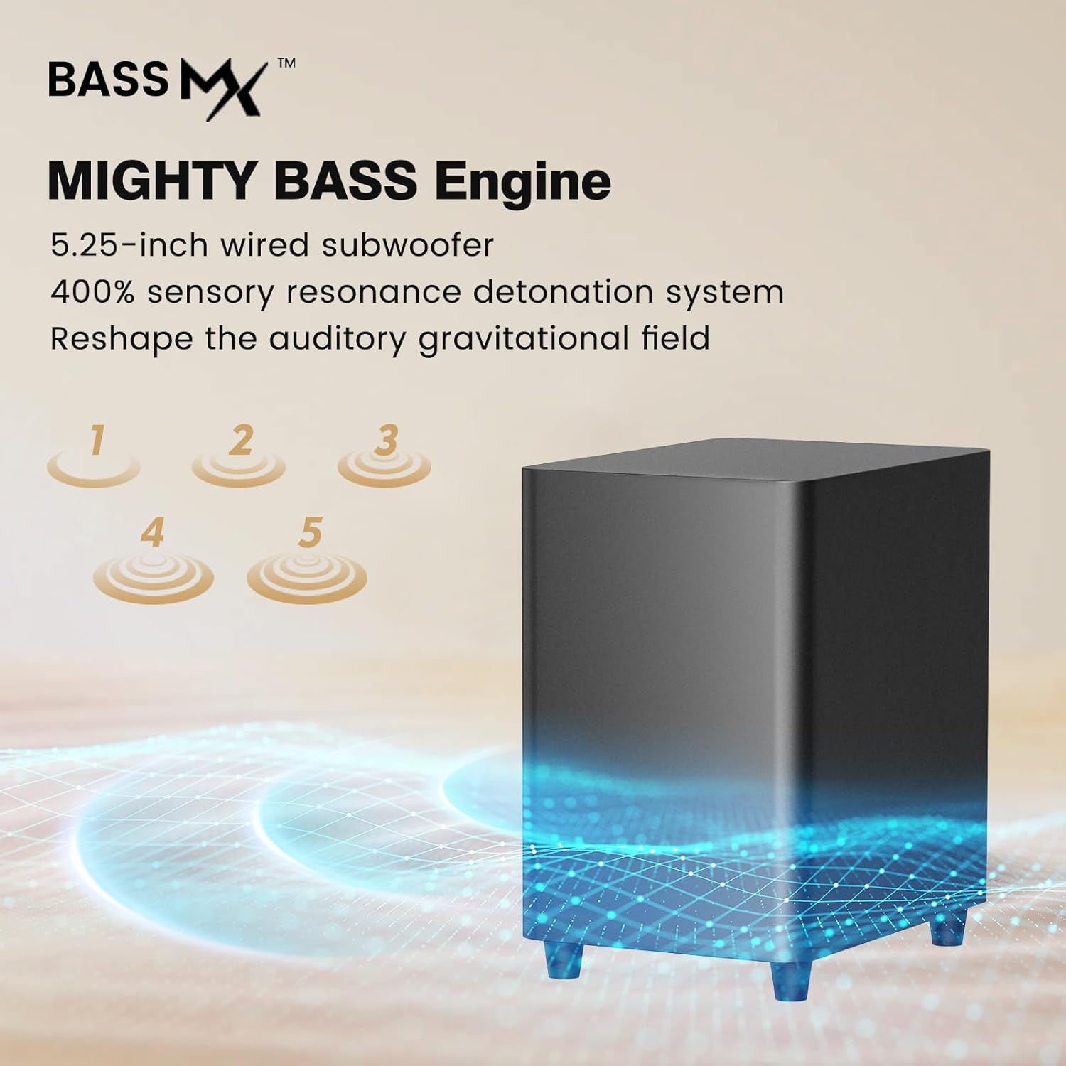 Miroir 5.1 Sound Bar for TV with Dolby Atmos & Subwoofer