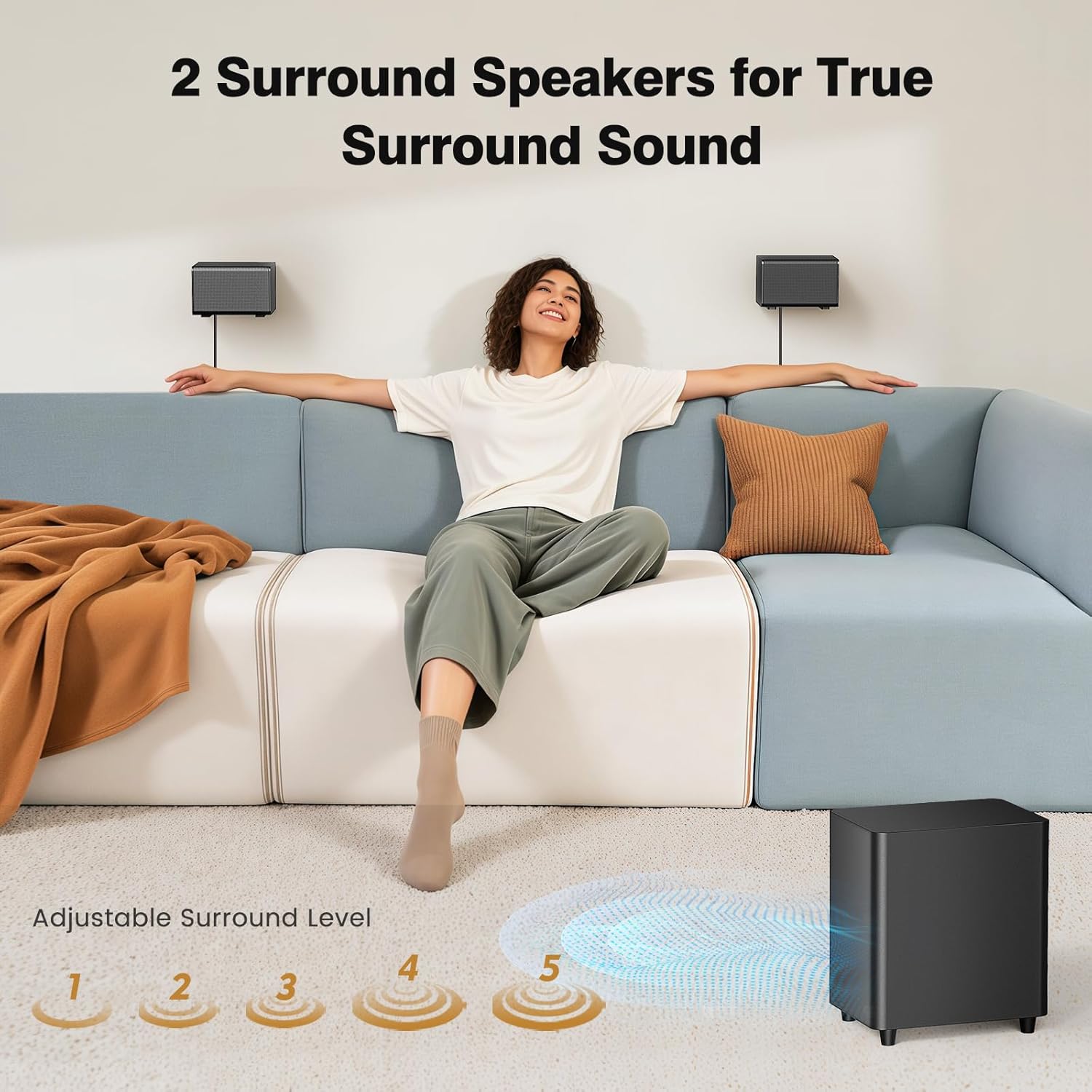 Miroir 5.1 Sound Bar for TV with Dolby Atmos & Subwoofer
