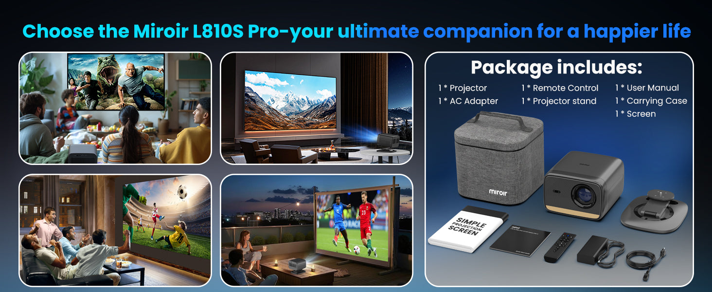 L810S Pro Smart 1080p Projector