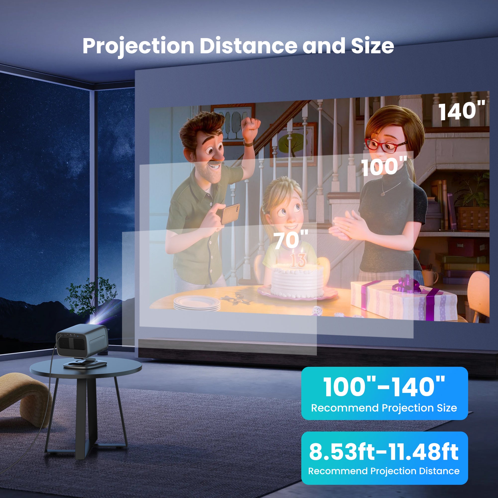 L710S Pro Smart 1080p Projector