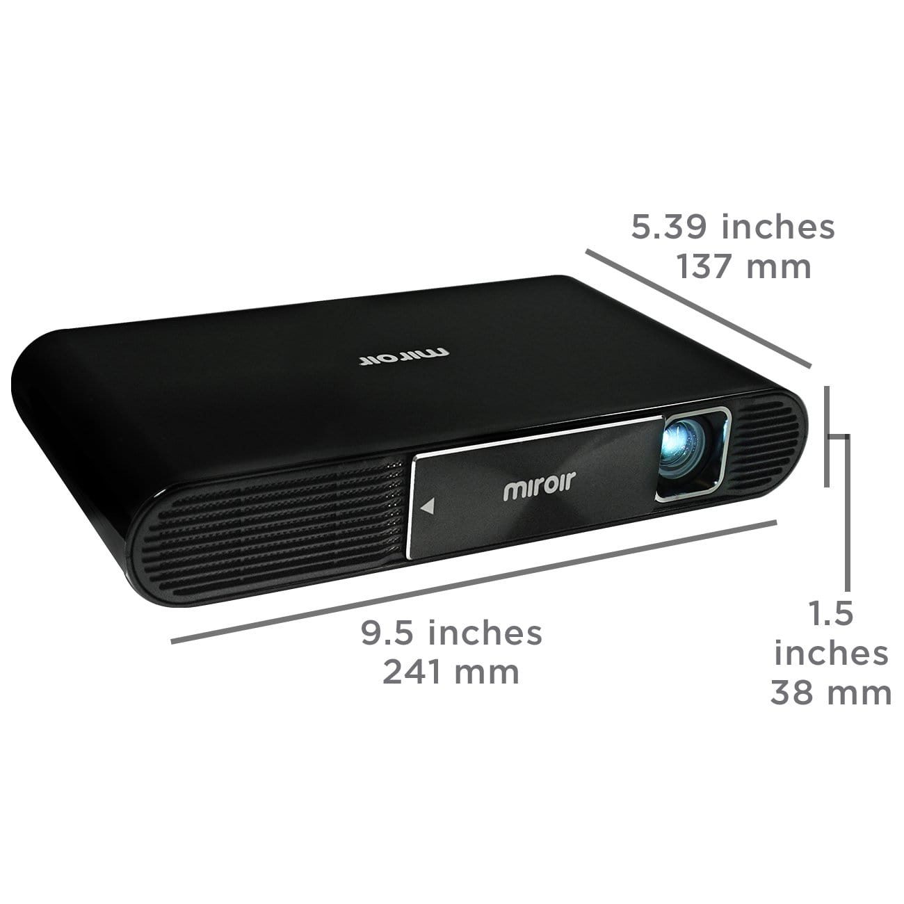 Miroir M631 Ultra Pro 1080p Projector, 700 LED Lumens, Battery-Powered, USB Type C Video and Charge